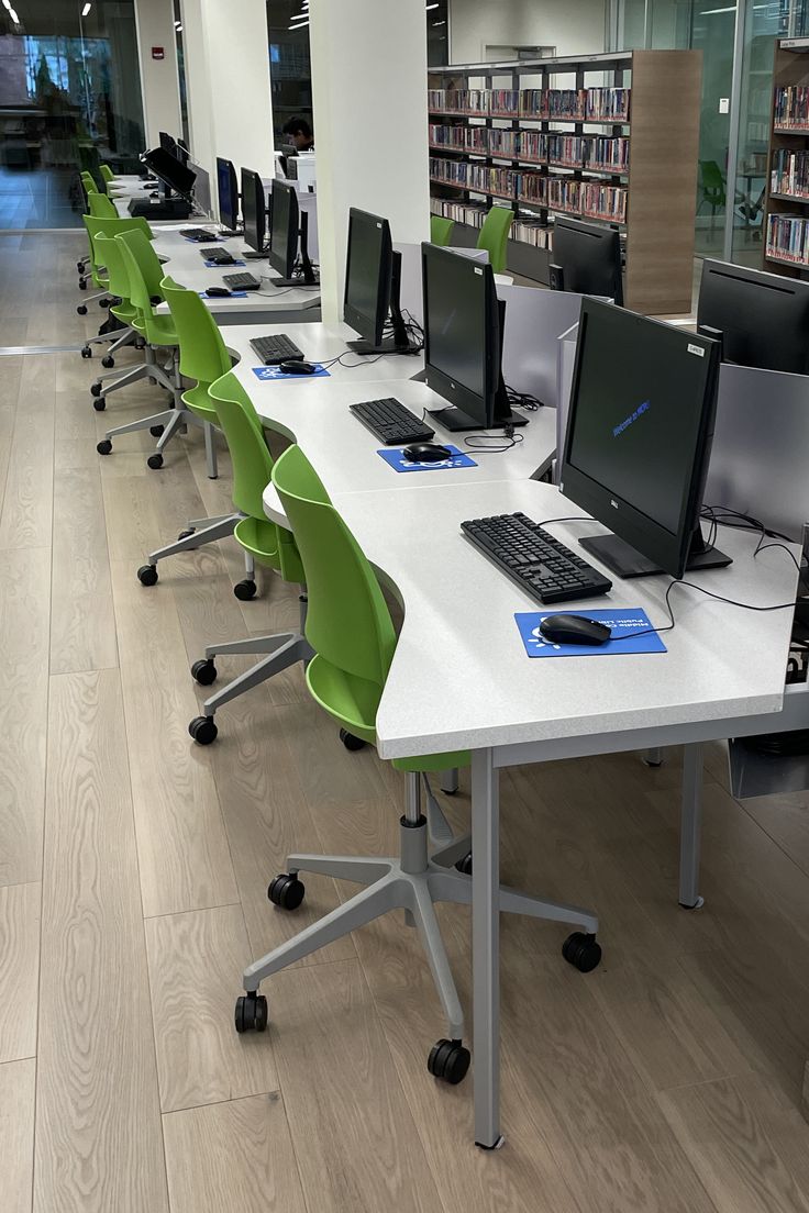 ALA 2023 Library Design Showcase slideshow depicting AGATI Manifest computer stations